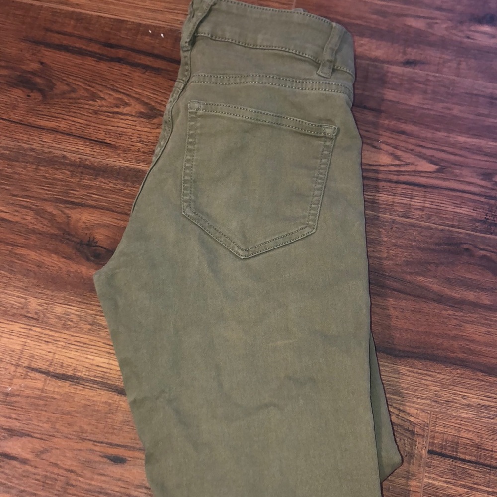 Olive green army jeans